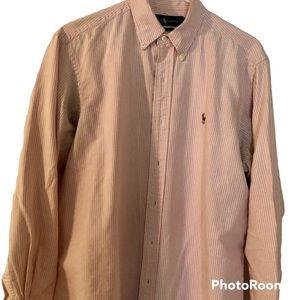 Men’s classic pink stripe ralph lauren oxford
